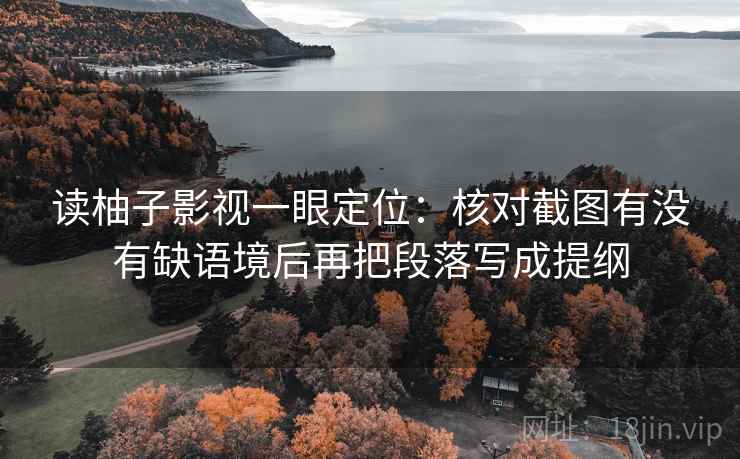 读柚子影视一眼定位：核对截图有没有缺语境后再把段落写成提纲