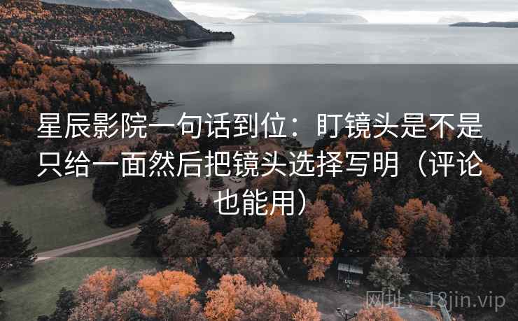 星辰影院一句话到位：盯镜头是不是只给一面然后把镜头选择写明（评论也能用）
